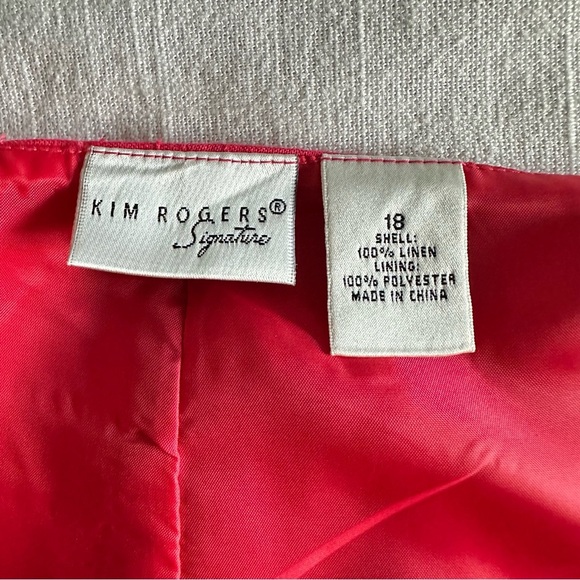 Kim Rogers Linen Womens Sz 18 Trumpet Skirt Flowy Flare Lagenlook Coastal - Picture 9 of 13